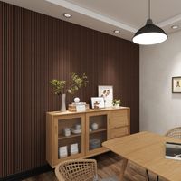 Panel revestimiento pared 270x12.2x1.2 cm alistonado efecto madera poliestireno Calora Slim Line Dark (0.33 m²)