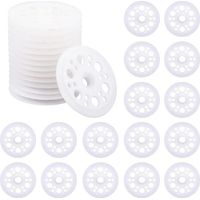 100 x Plastic Flat Washers, 46 mm Plastic Washers, Polypropylene Plastic Washers, Foam Washers for Fixing and Supporting Foam Insulation Boards