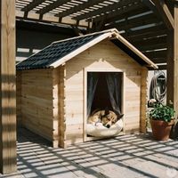 Niche en bois d'épicéa chalet madrier - Taille M - Toit PVC