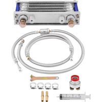 Radiateur d'huile moteur 65ml pour refroidissement d'huile moteur, kit de refroidisseur d'huile pour moteur Honda GY6, argenté