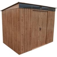 Caseta Cobertizo Metal Jardin Pent Roof 8X6 Duramax Marron