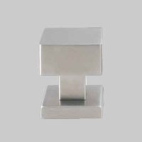 Pomolo fisso inox quadro 50x50x23 mm - col. inox satinato conf. da 2 pz