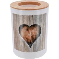 Bedruckter pp abfalleimer mit holzdeckel 5l - liebe - Tendance