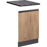 Frontblende R-Line, Goldkraft Eiche, 45 cm , AP Anthrazit, Vicco