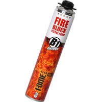 Schiuma poliuretanica tagliafuoco FOME FLEX Fire Block – applicabile con pistola, alta resistenza, giunti su supporti minerali e metallici – 750 ml