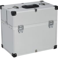 Vidaxl – Boîte à outils en aluminium 38x22,5x34 cm – Résistante à l'eau – 6 compartiments – Verrouillable avec 2 clés – Poignée de transport