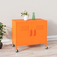 Armoire de rangement, Commode, Meuble de Rangement Orange 60x35x56 cm Acier HYB10453