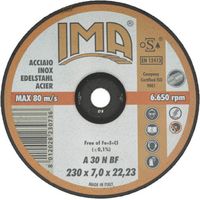 DISCO DA SGROSSO SBAVO SBAVATURA ACCIAIO INOX 230×7,0×22,23mm X 5PZ IMA