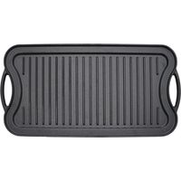 Toque Reversible Cast Iron Griddle Plate Non-Stick Grill Skillet Kitchen 50.5cm