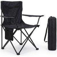 Silla Plegable Camping Negro 80x48x49cm
