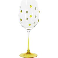 Lot de 4 verres à pied 43.5cl en verre, CITRON