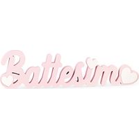 Cupido&Co. Scritta Battesimo 550 x 30 x 147 Mm Legno Rosa