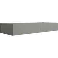 Toletta sospesa con due cassetti, frontale liscio - colore: aloe verde, 100 x 40 x 16 cm
