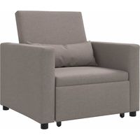 Canapé-lit,Canapé convertible,Sofa-lit Convertible 3-en-1 en Tissu Taupe