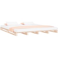 Cama de palets madera maciza de pino 200x200 cm vidaXL