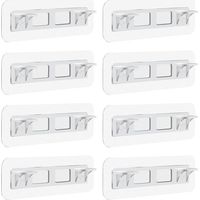 Supports d'étagère auto-adhésifs, équerres d'étagère auto-adhésives, équerres d'étagère transparentes, supports d'étagère en plastique transparent avec adhésif - FS -