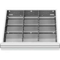 STIER Schubladeneinteilung Metalleinteilung BLH 75 mm Innenmaß 500x450 mm 12 Fächer 6 x TW 175