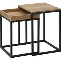 Valora Table basse 2 pièces Style industriel pour salon x2