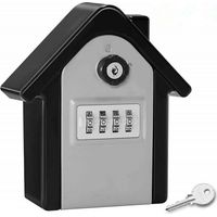 Boite a Cle Securisee Mural - Boite a Clé avec Code Numérique & Clés d'urgence - Grand Key Safe Box - Format Coffre a Clef Extérieur pour Maison, Bureau, Usine, Garages