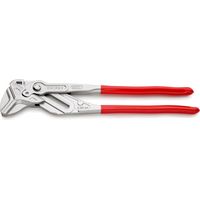 KNIPEX 86 03 400 Tenaza llave XL alicate y llave en una sola herramienta recubiertos de plástico cromado 400 mm