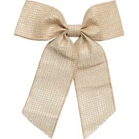 Déco de Noël Noeud en Jute avec couture lurex Doré - Feeric Christmas