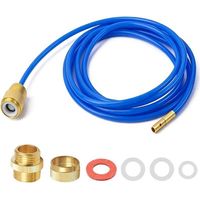 Déboucheur de canalisations haute pression, tuyau de nettoyage de 3 mètres pour robinet avec buse en laiton et joints, pour tuyaux M22, M24 et 1/2 pouce