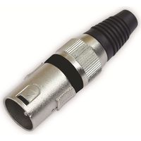 OMNITRONIC XLR-Stecker 3-polig, schwarz, 10 Stück