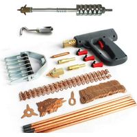 86 Piezas de Accesorios Spotter Caja Herramientas reparación abolladuras Kit Juego abolladuras con Dent Puller Slide Hammer Pistola Soldadura por Puntos Pulling Claw Hook