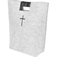 Sac Bible, sac en feutre, cabas, sac à main, sac à provisions, sac de courses pour hommes et femmes-34x31cm-White