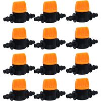 100 drip irrigation valves, 1/4-inch barbed stop valves, irrigation pipe fitting valves, accessories and connectors