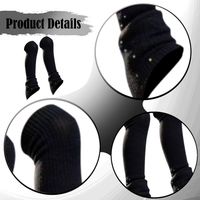 Chaussettes sans pieds pour patinage artistique, chaussettes patinage sur glace, longues en côtelée, couvre-bottes chauds pour