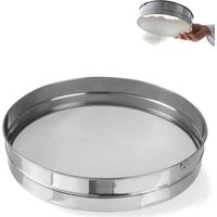 Dichtes Bäckereisieb zum Sieben von Mehl, Durchmesser 407 mm, Stahl - Hendi 637838