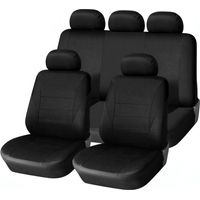 Universelle Auto-Sitzbezüge – Set für Vorder- und Rücksitze, Textil, schwarzes Design