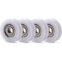 10 Stück U-förmige Nylon-Führungsrollen mit integriertem 608-Kugellager, 6x30x10 mm