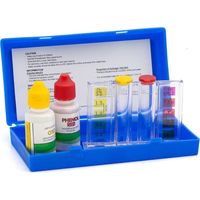 Zwei-in-Eins-Pooltestset: Oto- und Phenolrot-Testlösungen zur Aufrechterhaltung des chemischen Gleichgewichts des Poolwassers.