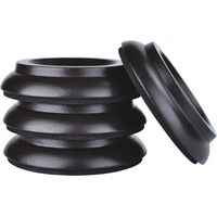 Juego de 4 tapas para patas de muebles de madera dura - Almohadillas protectoras para patas de muebles - Tapas para ruedas de piano - Marrón