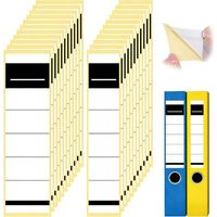 120 Pieces Strong Adhesive Binder Labels 5.5 x 19 cm and 3.5 x 19 cm Spine Labels for Office School File Organization (White)