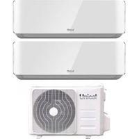 Climatizzatore Condizionatore Unical Dual Split Inverter serie AIR CRISTAL 13+13 con XMX3 21HE R-32 Wi-Fi Optional 13000+13000