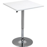 Höhenverstellbarer Bartisch, 360° drehbar, kratzfeste Füße, stabile Metallbasis, Weiß