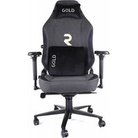 Silla Gamer Profesional Gold. Inclinación 180º, Altura Regulable, Reposabrazos 4D, Cojín Cervical y Lumbar