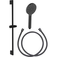 DISFLEX - Kit de douche complet noir mat sans robinetterie