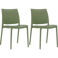2er Set Stühle Maya oliv