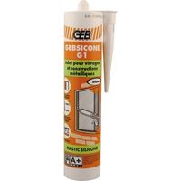 Mastic Silicone Blanc G1 étanchéité Durable, Polyvalent - Geb