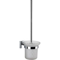 kielle Harmonia - Brosse WC murale avec support, verre mat/chrome 40523000