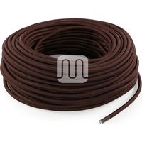 CAVO ELETTRICO TESSILE TONDO - MARRONE TO61 3MT