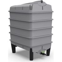 Compostiera per vermi Tiger Wormery a 4 vassoi, 62 litri - Grigio pietra