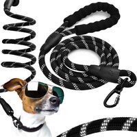 Guinzaglio robusto per addestramento cani, riflettente, marca Kobe, 3 m, nero