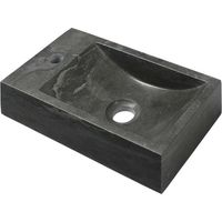 Sapho Blok - Lavabo 400x220 mm, foro rubinetto a sinistra, senza troppopieno, antracite 2401-38