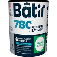 Peinture Batir 780 Satin Blanc Peinture Monocouche Mur Et Plafond Satinée - Batir Peintures