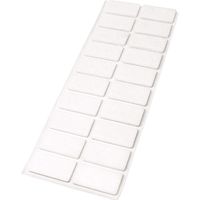 Adsamm® / 20 x feltrini autoadesivi/Bianco / 20x40 mm/Rettangolare/piedini per mobili in feltro da 3.5 mm di spessore/pad protettivi per arredi